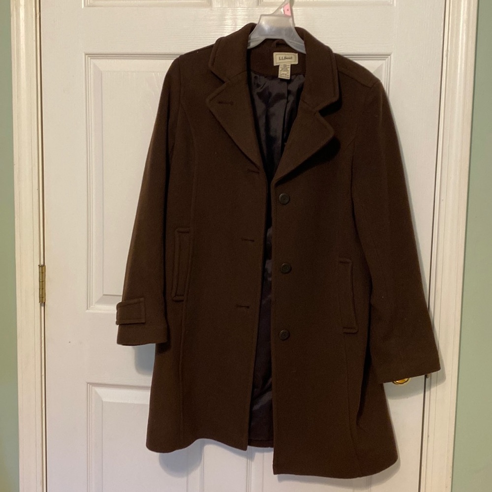 LL Bean Brown Wool Coat/Jacket